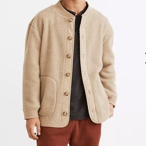 MEN’S MADEWELL SHERPA JACKET BEIGE SIZE SMALL/MEDIUM - Trending Fashion
